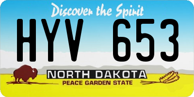 ND license plate HYV653