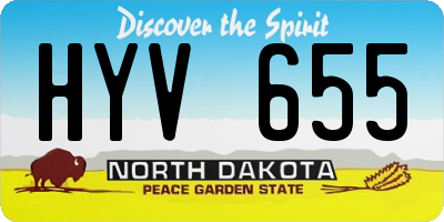 ND license plate HYV655