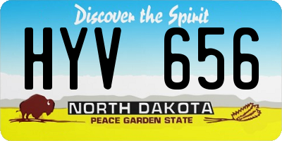 ND license plate HYV656