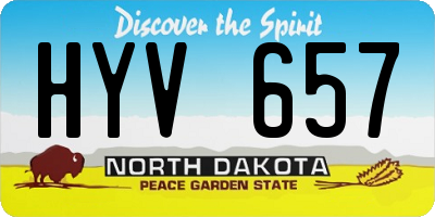 ND license plate HYV657