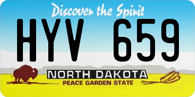 ND license plate HYV659