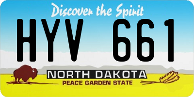 ND license plate HYV661