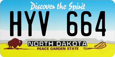 ND license plate HYV664