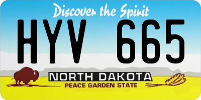 ND license plate HYV665