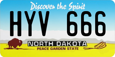 ND license plate HYV666