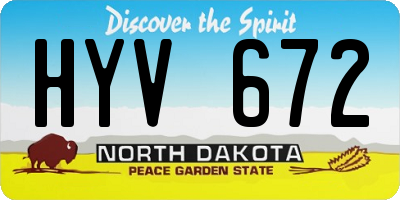 ND license plate HYV672