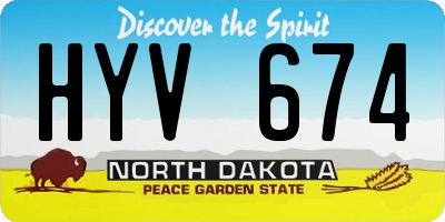 ND license plate HYV674