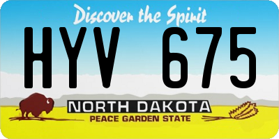ND license plate HYV675