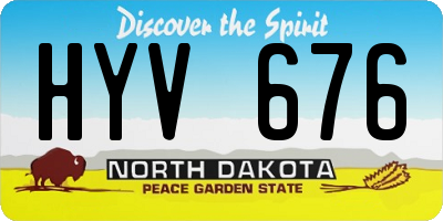 ND license plate HYV676