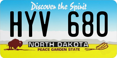 ND license plate HYV680