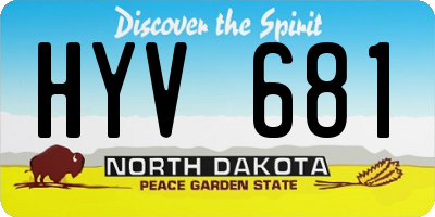 ND license plate HYV681