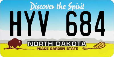 ND license plate HYV684