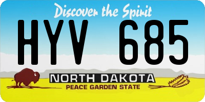 ND license plate HYV685