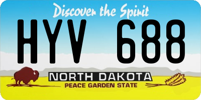 ND license plate HYV688