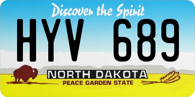 ND license plate HYV689
