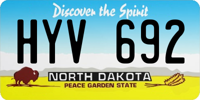 ND license plate HYV692