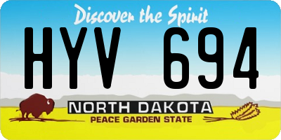 ND license plate HYV694