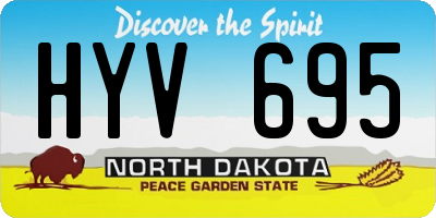ND license plate HYV695