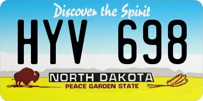 ND license plate HYV698