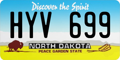 ND license plate HYV699