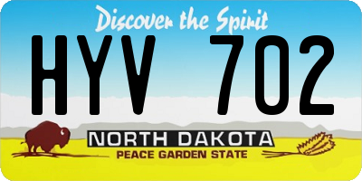 ND license plate HYV702