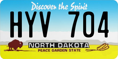 ND license plate HYV704