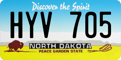 ND license plate HYV705