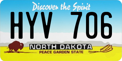 ND license plate HYV706