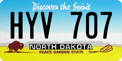 ND license plate HYV707