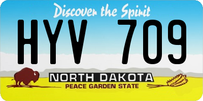 ND license plate HYV709