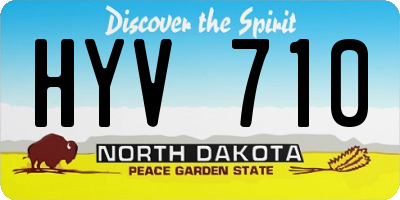 ND license plate HYV710