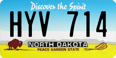 ND license plate HYV714
