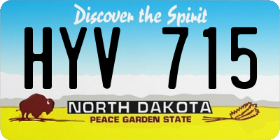 ND license plate HYV715