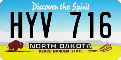 ND license plate HYV716