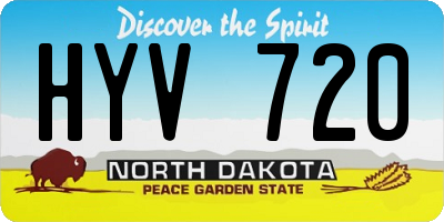 ND license plate HYV720