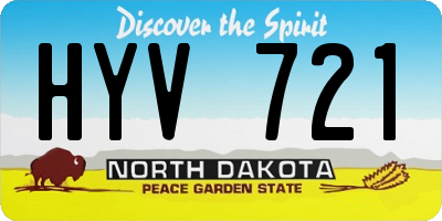 ND license plate HYV721