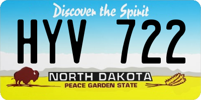 ND license plate HYV722