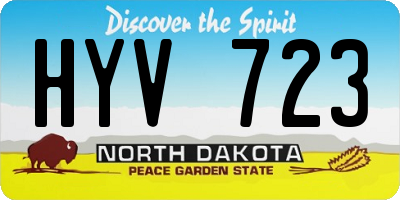 ND license plate HYV723