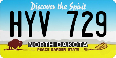 ND license plate HYV729