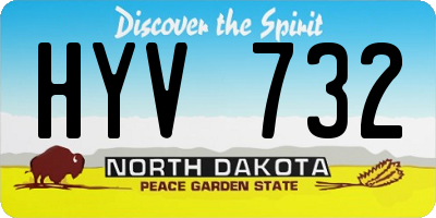 ND license plate HYV732