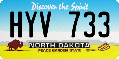 ND license plate HYV733
