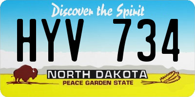 ND license plate HYV734