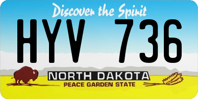 ND license plate HYV736