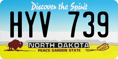 ND license plate HYV739