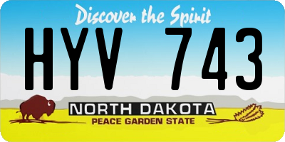 ND license plate HYV743