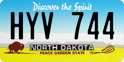 ND license plate HYV744