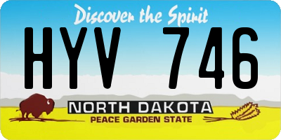 ND license plate HYV746