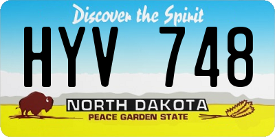 ND license plate HYV748