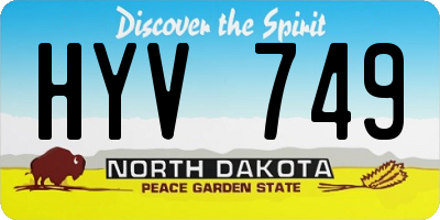 ND license plate HYV749