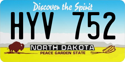 ND license plate HYV752